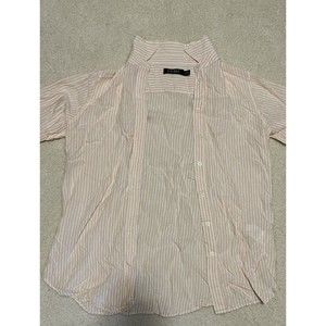 Lauren Ralph Lauren Pearl Snap Light Flannel pink/white medium Long sleeve